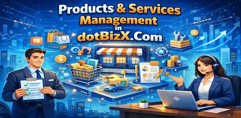 Products & Services Management in dotBizX.Com