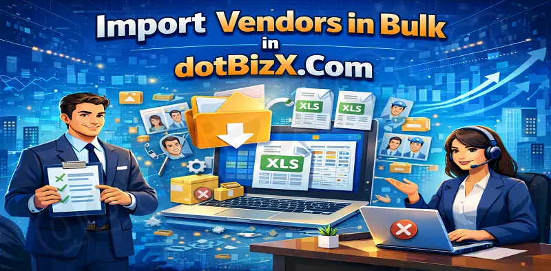 Import Vendors in Bulk in dotBizX.Com