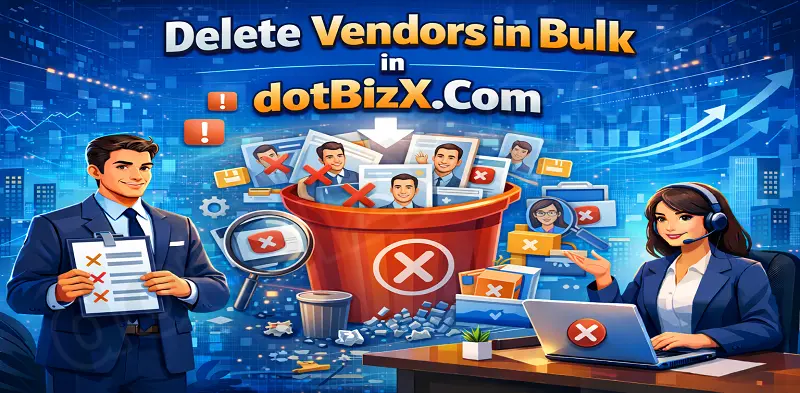 Delete Vendors in Bulk in dotBizX.Com