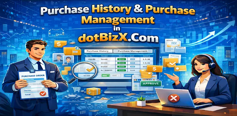 Purchase History & Purchase Management in dotBizX.Com