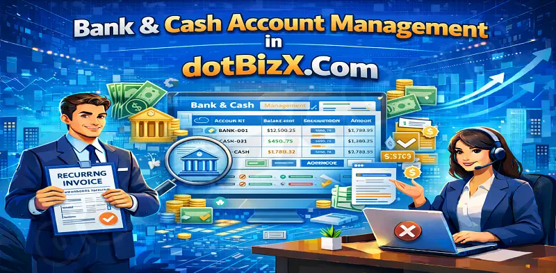 Bank & Cash Account Management in dotBizX.Com