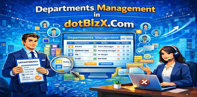 Departments Management in dotBizX.Com