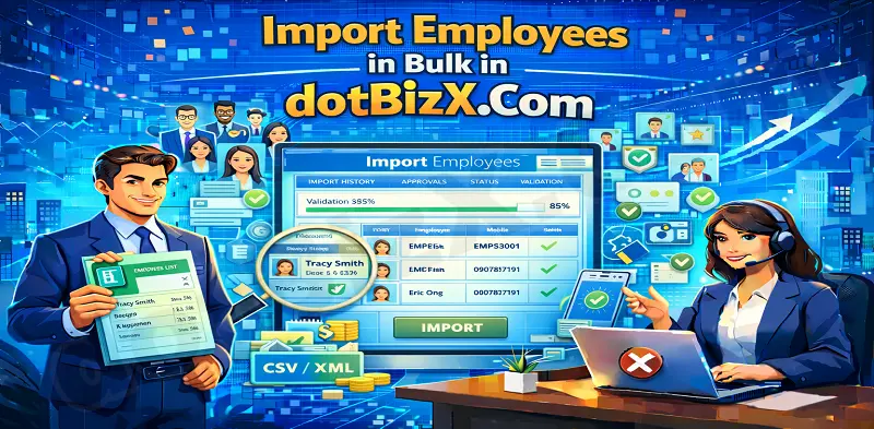 Import Employees in Bulk in dotBizX.Com