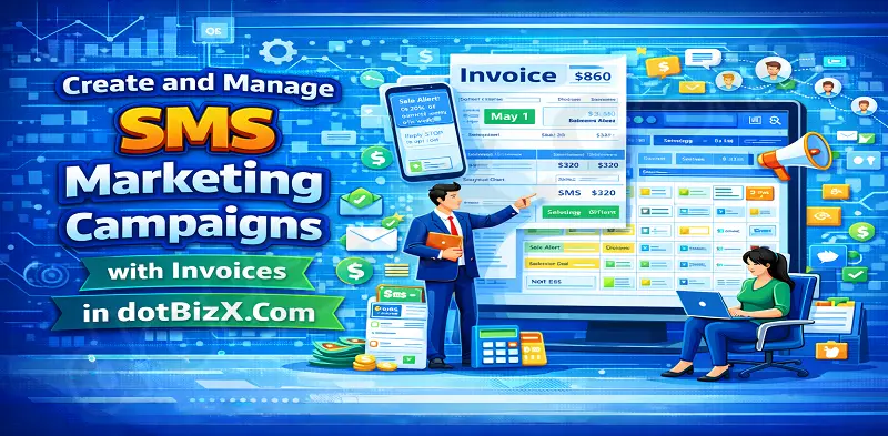 Create and Manage Sms Marketing Campaigns with Invoices in dotBizX.Com