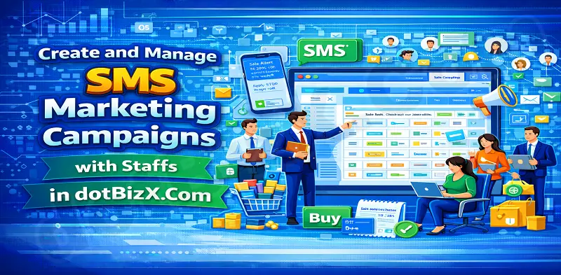 Create and Manage Sms Marketing Campaigns with Staffs in dotBizX.Com