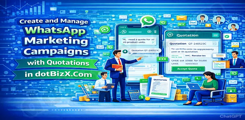 Create and Manage WhatsApp Marketing Campaigns with Quotations in dotBizX.Com