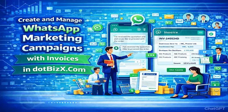 Create and Manage WhatsApp Marketing Campaigns with Invoices in dotBizX.Com
