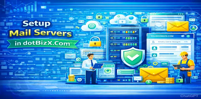 Setup Mail Servers in dotBizX.Com