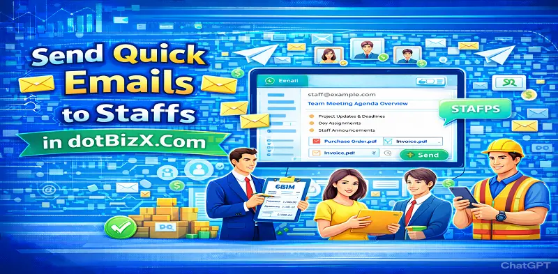 Send Quick Emails to Staffs in dotBizX.Com