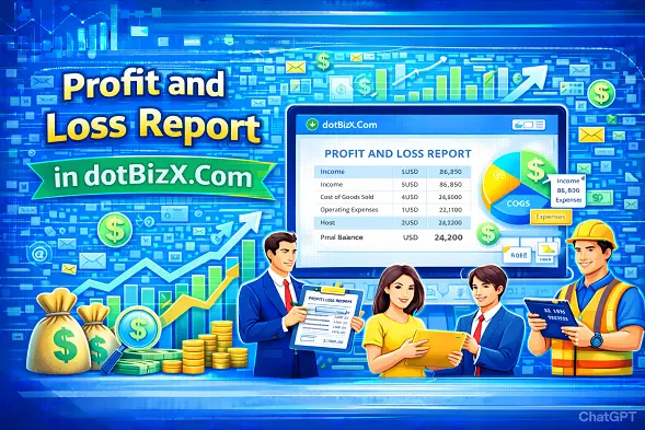 Profit and Loss Report in dotBizX.Com