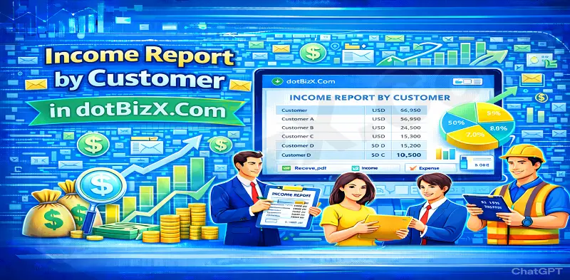Income Report by Customer in dotBizX.Com