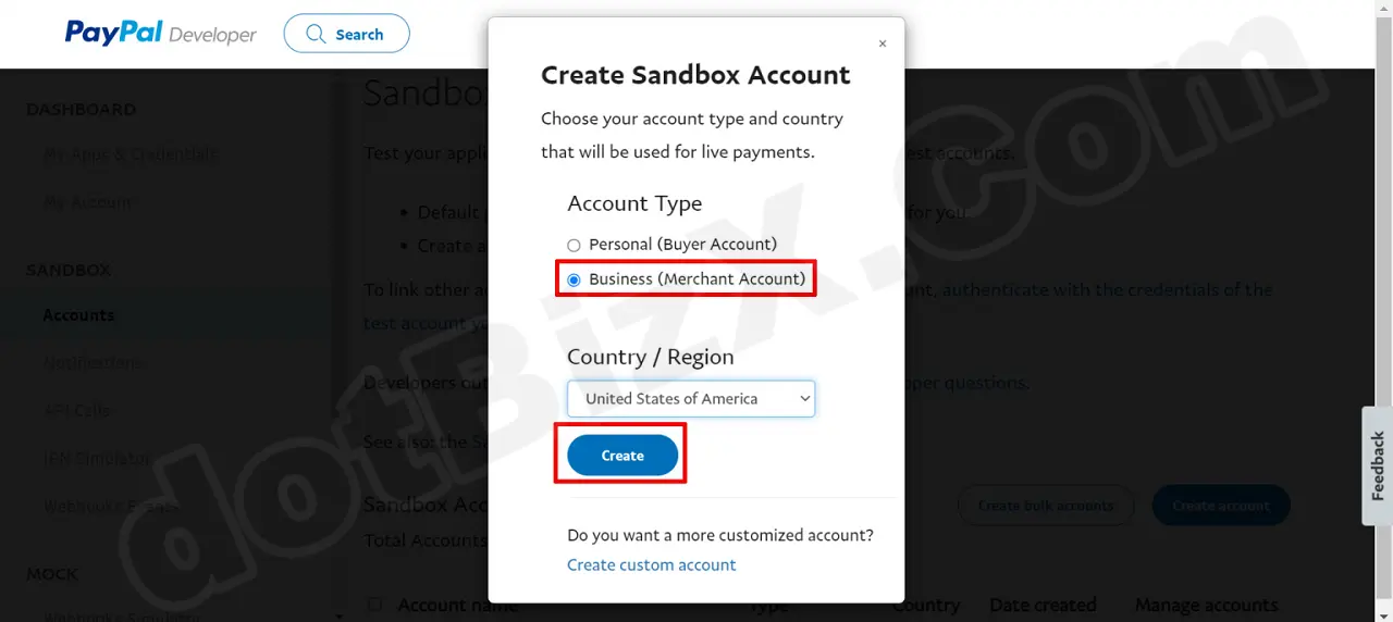 Create an account