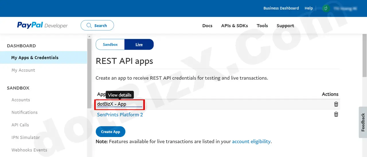 Open App to get Client ID