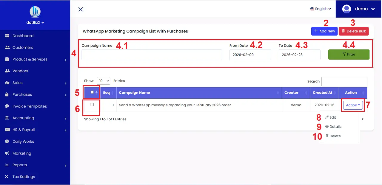List of WhatsApp Marketing Campaigns With Purchases