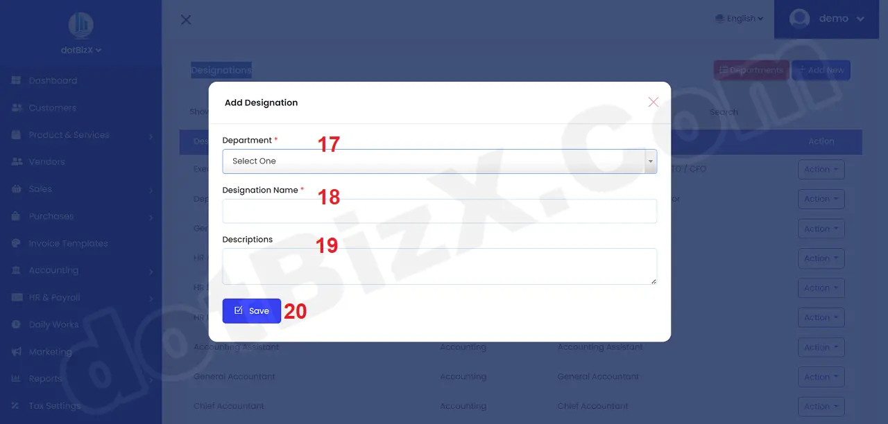 Add Designation Form